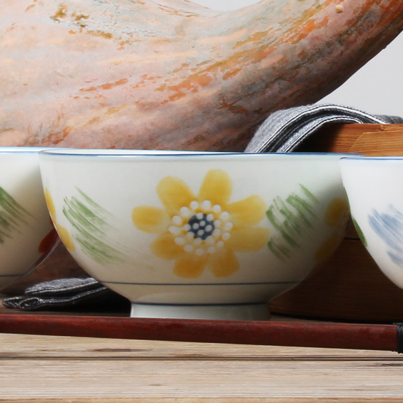 Under the glaze color round contracted Chinese by tableware ceramic bowl rice bowls home for dinner