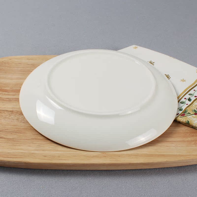 Disk beefsteak disc cake plate ipads porcelain child pure white moonlight shallow dish food tableware buffet dish dishes
