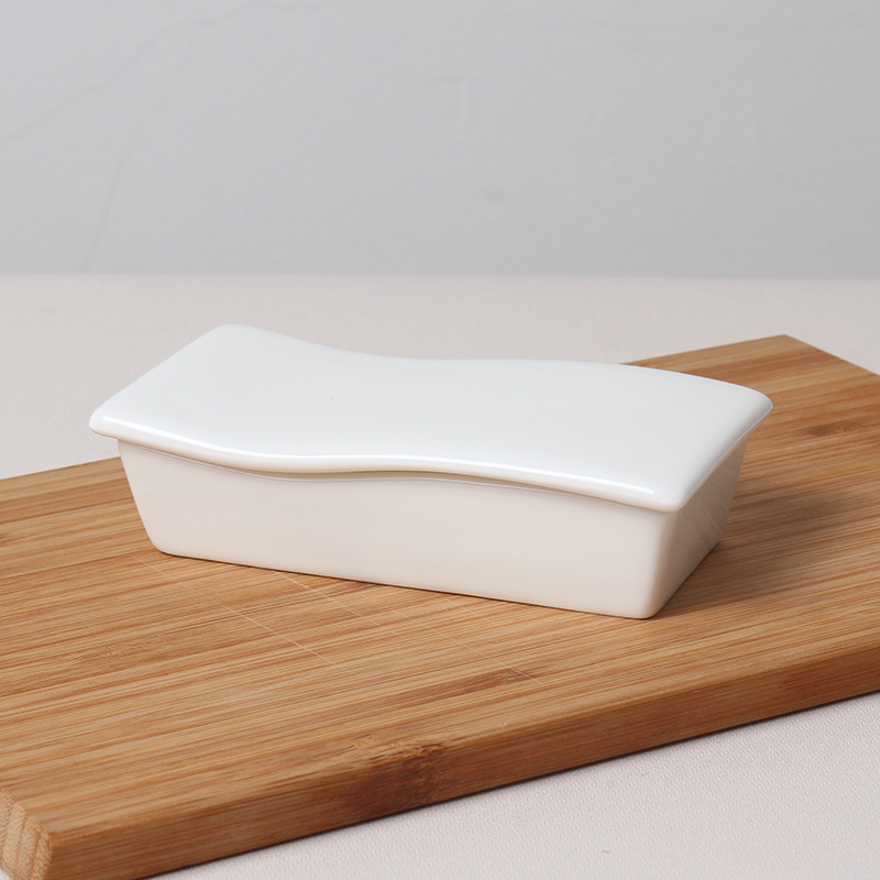 Pure white round ipads porcelain table tableware creative simple Chinese style western - style toothpicks extinguishers toothpick box