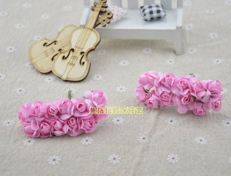 Tự làm vòng hoa nhân tạo phụ kiện tóc vương miện vòng tay nữ nữ bên bờ biển hoa nhỏ giấy 1,5-2cm một gói 144 - Hoa nhân tạo / Cây / Trái cây hoa giả cao cấp