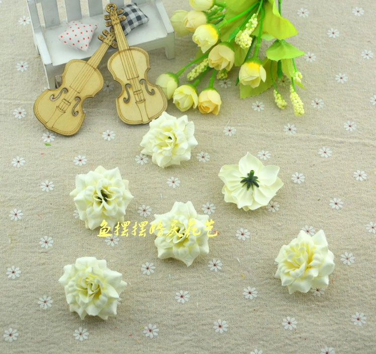 Mô phỏng hoa hồng cuộn nhỏ mới Hoa đầu hoa DIY tóc clip mũ trang trí vòng hoa cưới 4.5CM - Hoa nhân tạo / Cây / Trái cây cây hoa giả để phòng khách