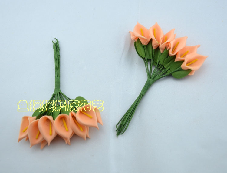 Tự làm bọt hoa trâm nhỏ calla lily cưới cưới bó hoa bó hoa nhân tạo vòng hoa chất liệu 12 / bó - Hoa nhân tạo / Cây / Trái cây cây giả trong nhà