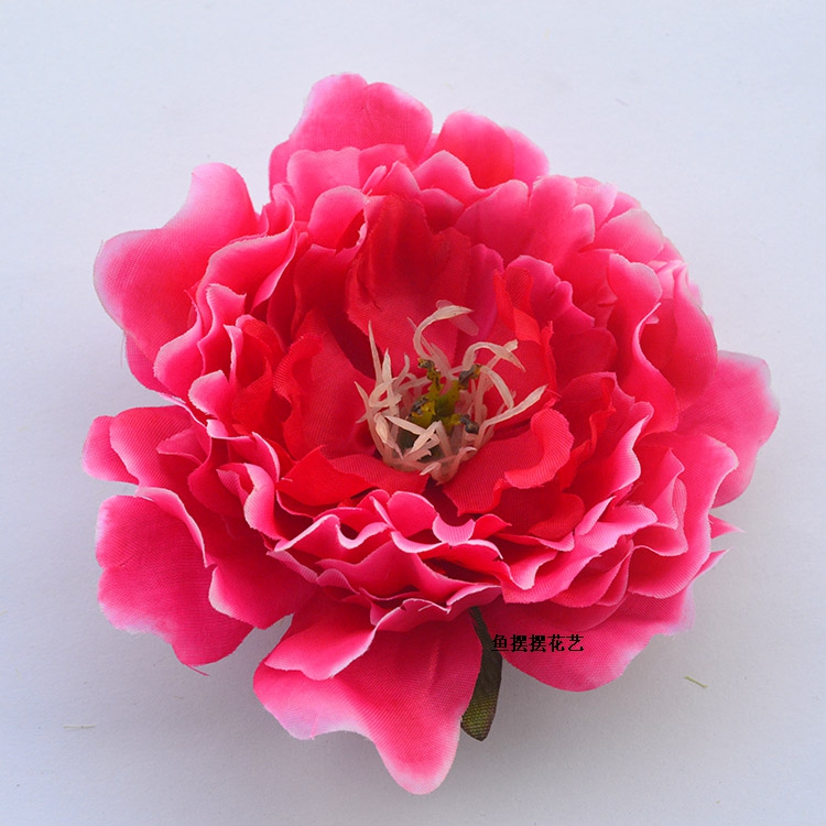 Tự làm mô phỏng hoa lớn hoa mẫu đơn hoa mũ quần áo túi trang trí hoa đạo cụ chụp ảnh hoa 12CM - Hoa nhân tạo / Cây / Trái cây lan giả hạc đột biến