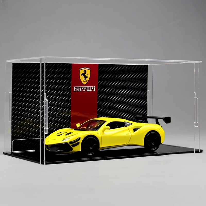 Ferrari 488 Alloy Model with Lights, Pull-Back Collectible Car Ornament, Car Model Toy for Boys, Birthday Gift