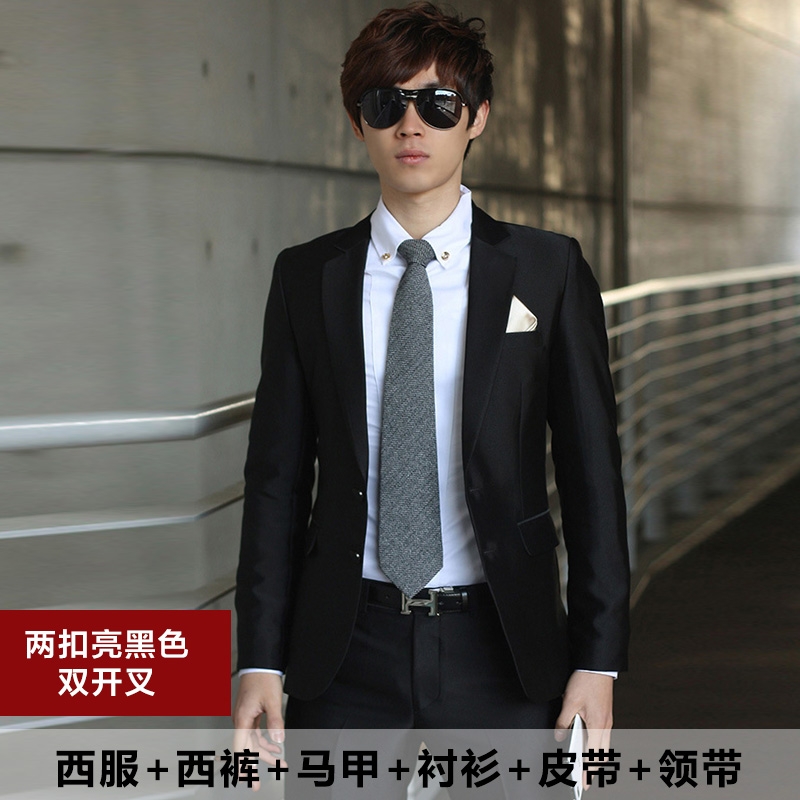Suit phù hợp với nam giới ba mảnh bộ mùa thu và mùa đông kinh doanh trang phục chuyên nghiệp Xiaoxi trang trí đầm đầm cưới chú rể