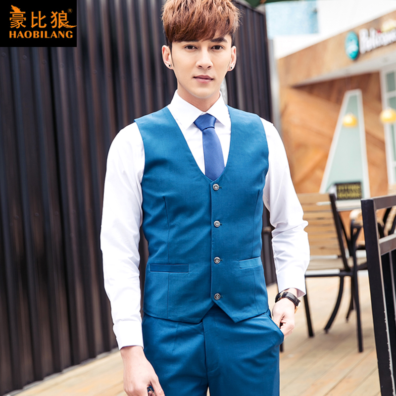 Suit Howby Wolf nam Armor Nam Xuân Thu Thin Vest rơi xuống đáy Kinh Doanh Và Giải trí Làn sóng Hàn Quốc phiên bản của Body Suit ngựa Clip