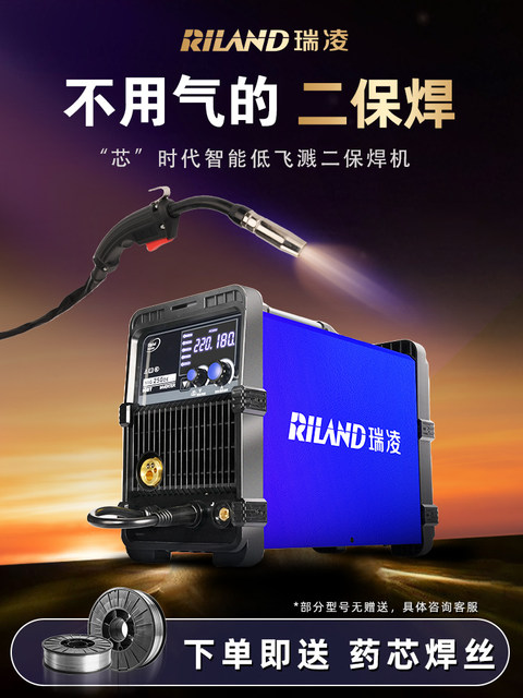 Ruiling Gasless Mig Welding Machine, Integrated Welding Machine, 220V Household Carbon Dioxide Gas Shielded Welding Machine, Small Size