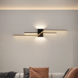 Minimalist Creative Bedroom Bedside Wall Lamp Living Room Entrance Background Wall Grille Strip Light Staircase Decoration Zhongshan Lighting Fixtures