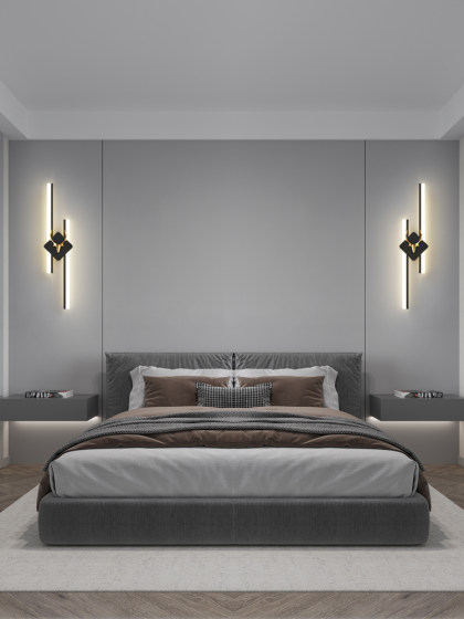 Simple Modern Minimalist Strip Wall Lamp Living Room Background Wall Lamp Led Decorative Lamp Creative New Bedroom Bedside Lamp