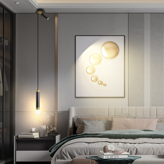 Casual Modern Bedroom Bedside Chandelier Scandinavian Study Reading Lamp with Spotlight Popular Creative Long Line Small Chandelier