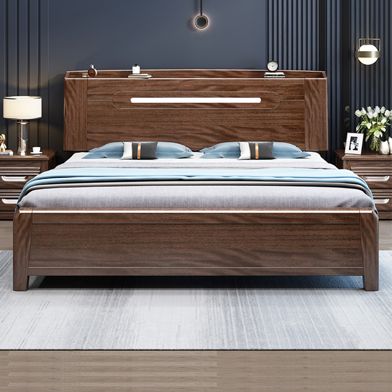 Zhxiang Gold Silk Sandalwood Solid Wood Bed 1 5 m Double Bed Bedroom Furniture 1 8m Contained Bed Master Bedroom ABOUT WEDDING BED