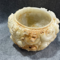 Antique jade crafts classical jade carving Xiu jade ornaments high ancient jade old jade old collection of jade handle pieces jade treasure collection