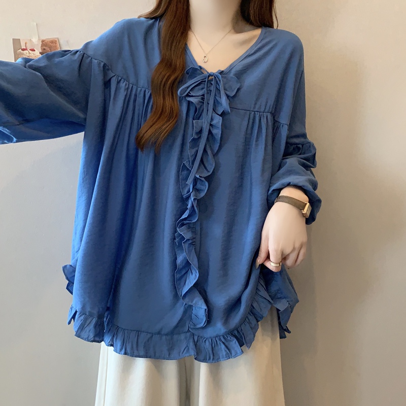 Trendy Maternity Wear for Pregnant Women: Fashionable Loose-Fitting Chiffon Blouse with Three-Quarter Sleeves to Cover the Belly in Late Pregnancy, Summer Clothing Top Trendy Maternity Wear for Pregnant Women: Fashionable Loose-Fitting Chiffon Blouse with Three-Quarter Sleeves to Cover the Belly in Late Pregnancy, Summer Clothing Top