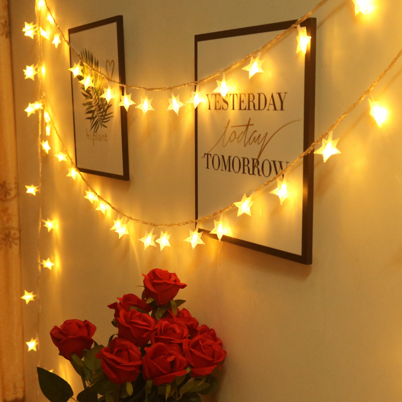 Star Lights, Trendy Romantic Room Decoration, ins Dormitory Decoration, New Year Small Fairy Lights, Flashing String Lights, Starry Sky Lights