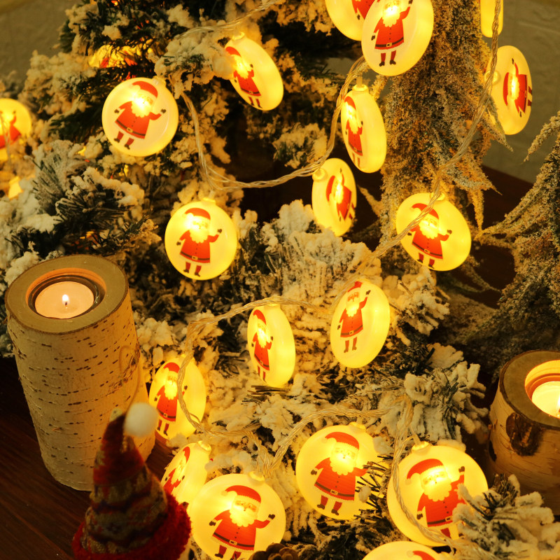 Christmas Old Man Light String Christmas Decorations Luminous Hanging Decoration Christmas Tree Decoration Little Colorful Lights Festival Dress Lamps