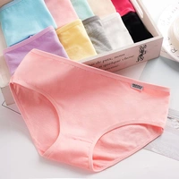 6 hộp quà tặng đồ lót nữ bằng vải cotton màu rắn cô gái học sinh eo thấp quần lót nữ mỏng L1 quần lót su nam