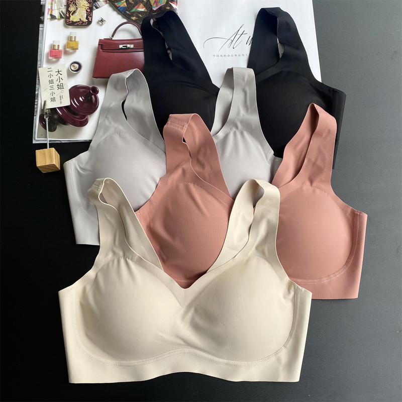 Huajia Export Original Single-Piece Double-Breasted Bra with Thin and Thick Cups, High Elasticity, Seamless, Beautiful Back, Comfortable Style for Mothers