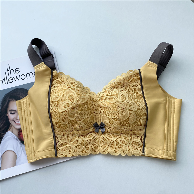 Outlet Single Six Rows Withholding of Associate Milk Comfort No Steel Ring Correction Drooping Outer Expansion Beauty Latex Lace Meme Back Bra