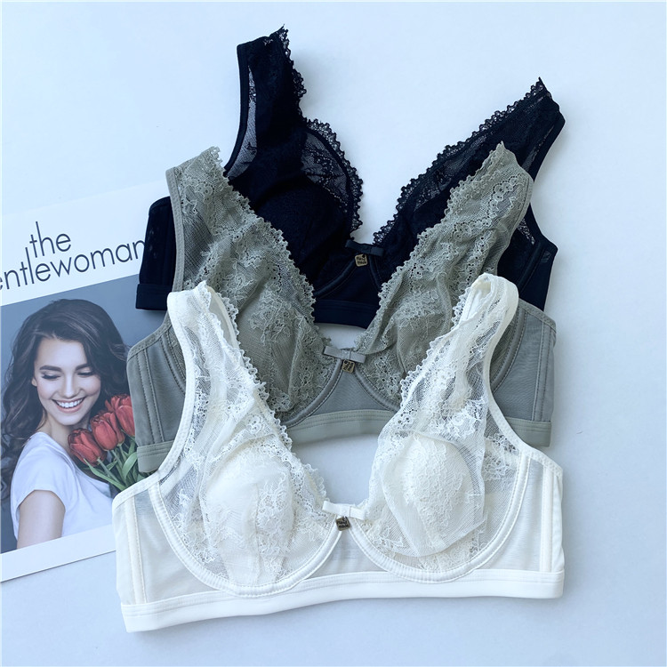 Big chest, small chest, thin anti-sagging rabbit ears, soft rims, crystal cup, beautiful back, lace, anti-bump underwear