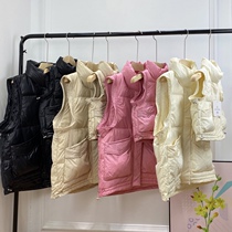 Parent-child white duck down jacket vest pink children's light waistcoat loose Korean version of the four seasons general