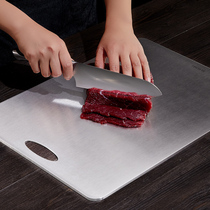 304 Stainless Steel Bifacial Cutting Board Home Kitchen Chopping Meat Cut Fruit And Rolling Surface Chopping Block Glued Board Case Board