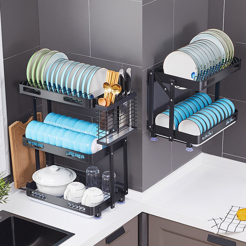 Download wall mounted bowl frame stainless steel dish frame folding kitchen dish dish collection bowl chopstick