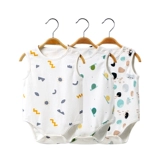 Детское тонкое боди для новорожденных без рукавов, пижама для девочек подходит для мужчин и женщин, жилет