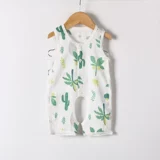 Детский хлопковый марлевый летний комбинезон для новорожденных подходит для мужчин и женщин для девочек, тонкая летняя одежда