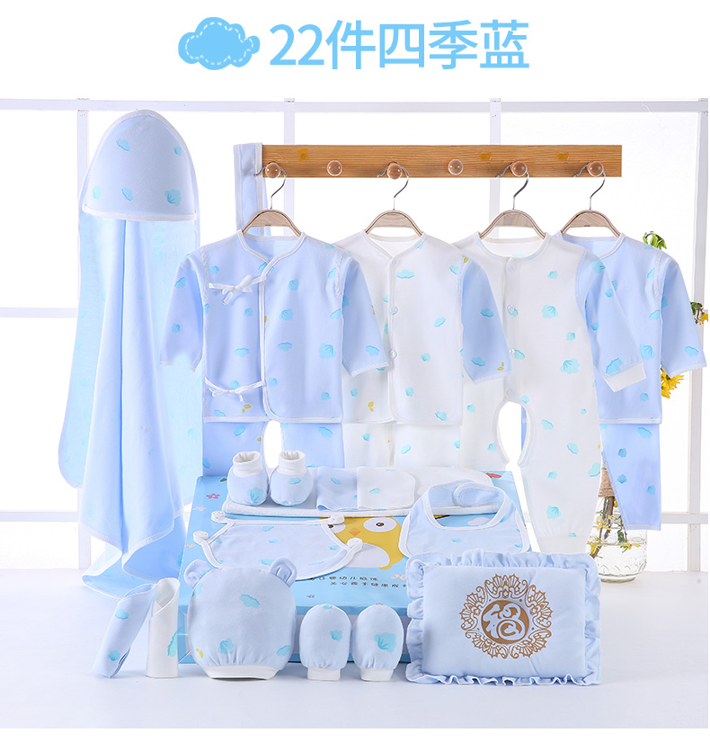 Quần áo trẻ em cotton sơ sinh bộ quà tặng mùa xuân, mùa hè và mùa hè trăng tròn bé thai sản nguồn cung cấp spree