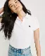 Abercrombie & Fitch của phụ nữ af fawn cotton nguyên chất của phụ nữ áo thun ngắn tay thêu áo polo cộng với kích thước - Cộng với kích thước quần áo