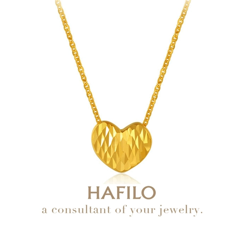 Золотое ожерелье, маленькая подвеска в форме сердца, золотая цепочка, 3D