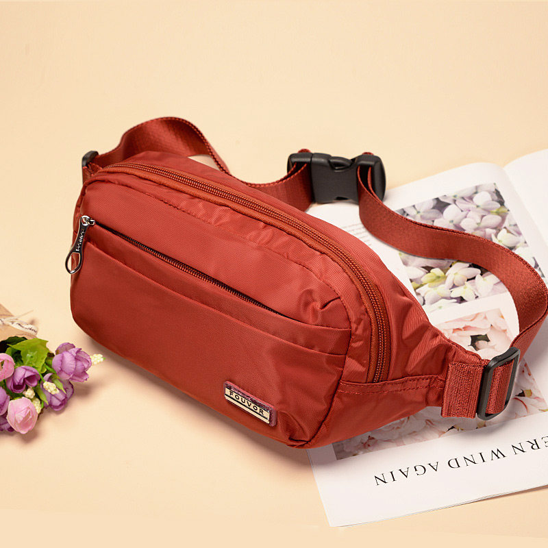 Fashion ladies running bag 2021 new multi-layer shoulder bag Oxford cloth small backpack sports running mobile phone bag women