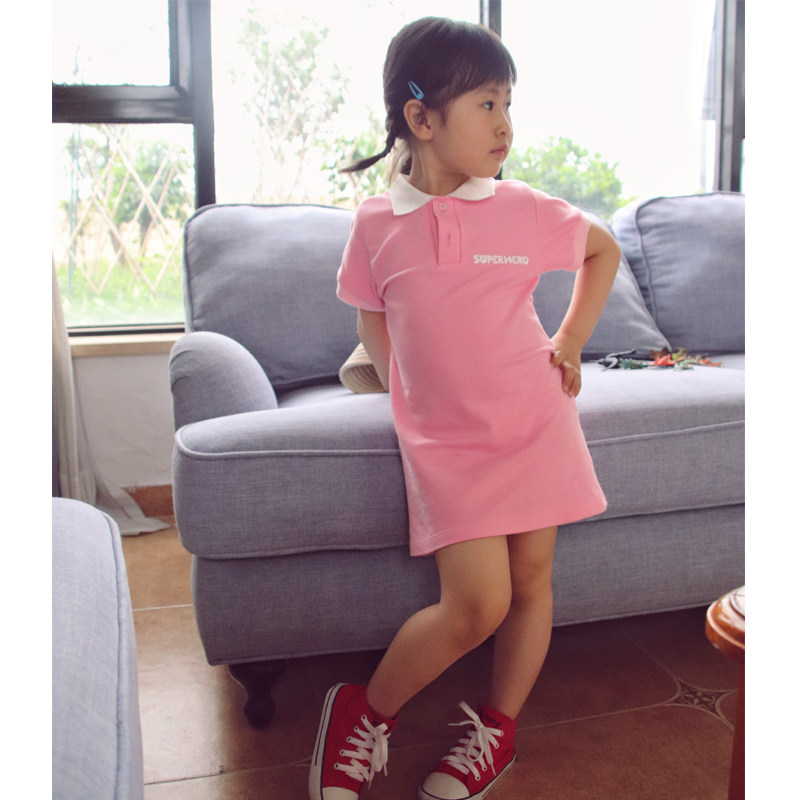 4-year-old girl summer dress foreign dress 5 short sleeves 2 baby turns POLO shirt dress 3 Boys T-shirt skirt 6 Academy windy dress