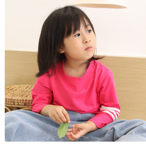 Girls Long Sleeve T-shirt Cotton Korean 5 Years Old Children base shirt Spring and Autumn 4 Thin 6 Foreign Air White Top Tide Wear