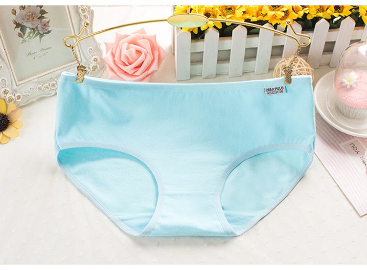 Quần lót cotton 5 hộp nữ thấp eo giữa eo tam giác Quần cotton sinh viên ít phụ nữ 100% hộp quà quần lót phụ nữ