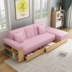 Giường ngủ kiểu Nhật Bắc Âu sofa giường đôi đa năng có thể gập lại đa chức năng căn hộ nhỏ đôi sofa lười - Ghế sô pha