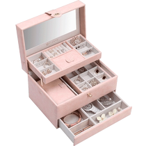 VLANDO jewelry box hand jewelry jewelry storage box exquisite large capacity Chinese Valentines Day gift for girlfriend