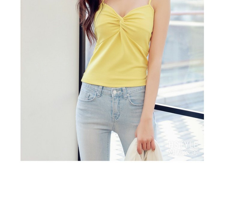 Quần áo Handu 2019 Quần áo nữ mùa hè Hàn Quốc mới Áo sơ mi cạp cao quây AA13689 - Áo ba lỗ áo kiểu nữ