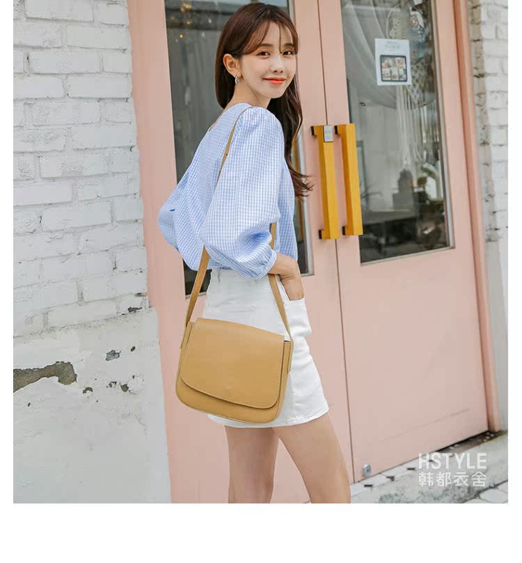 Nhà quần áo Handu 2019 hè mới dành cho nữ phiên bản Hàn Quốc của áo sơ mi kẻ sọc bong bóng tay áo sơ mi kẻ sọc JM9937 - Áo sơ mi sơ mi nữ dài tay hàn quốc