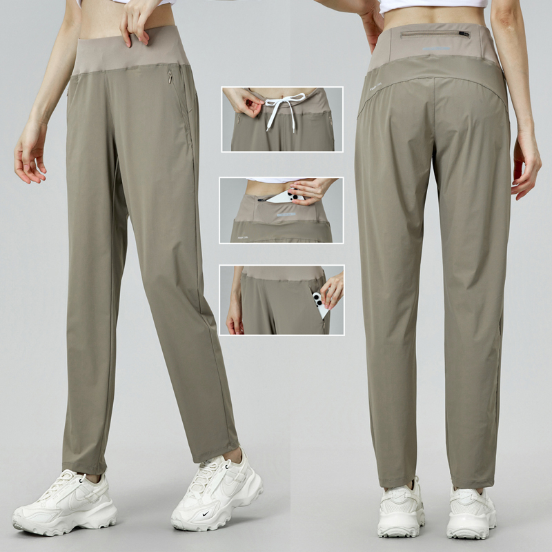 Women's Athletic Pants 2026 New Autumn Thin Running-Specific Fitness Pants Plus Size Loose Back Waist Pocket Long Pants