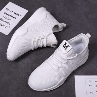 Old Beijing cloth shoes middle-aged white mesh mother's shoes