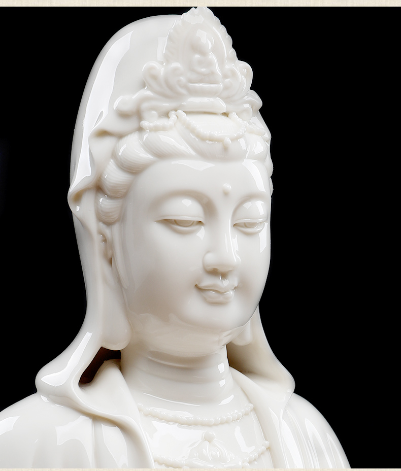 Oriental clay ceramic at home furnishing articles dehua white porcelain avalokitesvara figure of Buddha its/meditation guanyin