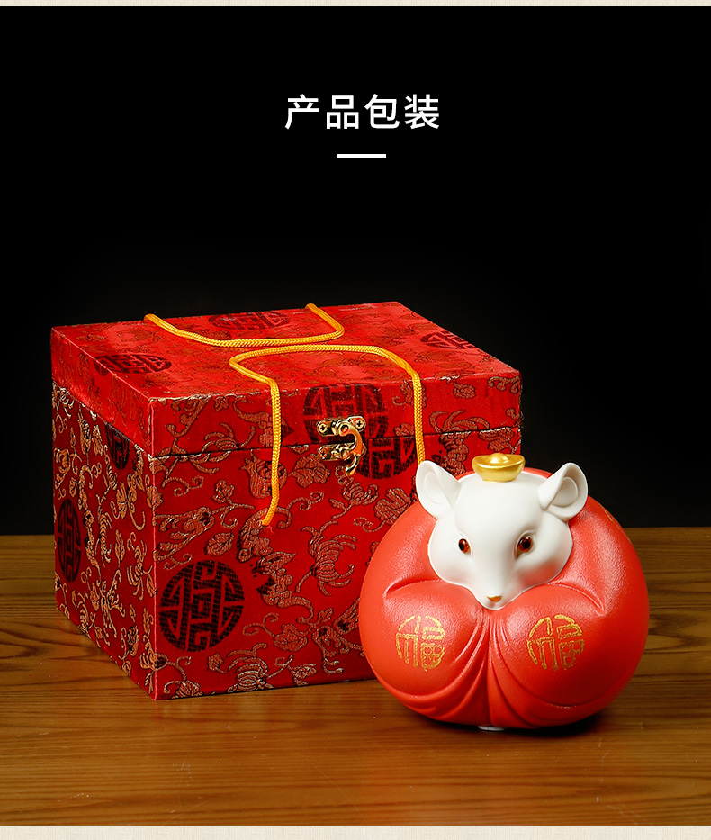 Oriental clay ceramic mice furnishing articles rat year of the rat mascot New year gift sitting room adornment/f rat