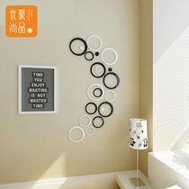  Creative ring Removable 3D three-dimensional wall stickers Waterproof wall TV background wall decoration wall Childrens room wall decoration