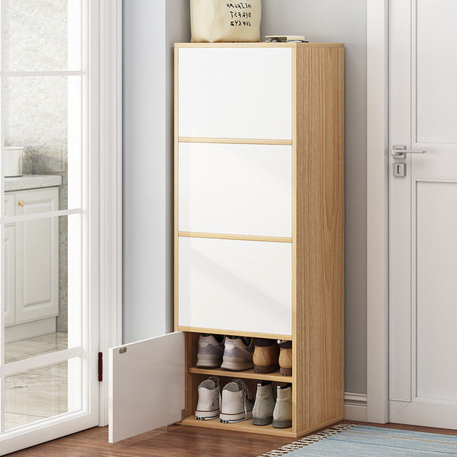 Shoe Cabinet Doorway Provincial Space Narrow Shoe Rack Multilayer Dust-Proof Simple Shoe Cabinet Economy Type Corner Storage Containing Cabinet