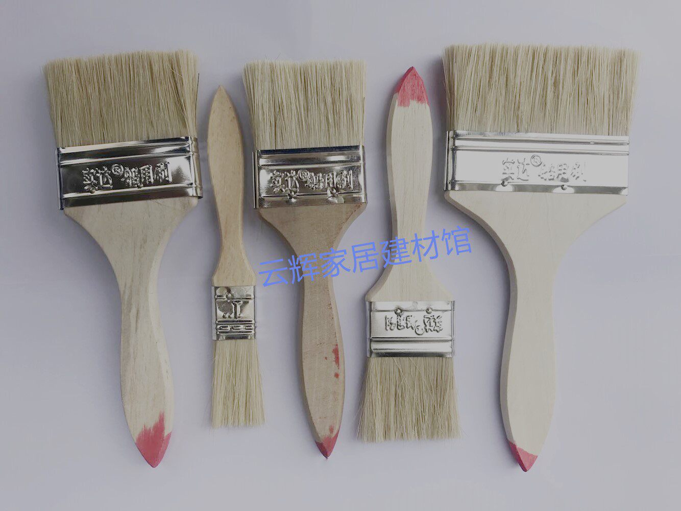 Long-haired paint brush brush latex paint paint tool wooden handle brush pig brush 1 inch 2 inches 3 inches 4 inches 5 inches 8 inches