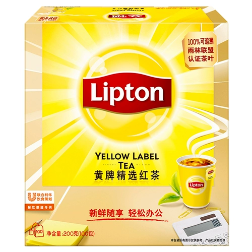 Lipton Black Tea 100 мешков чая желтой карты выбрана черное чай липтон