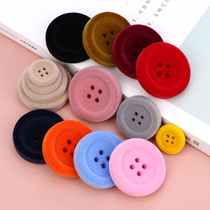 Color cashmere coat flocking buttons Fashion velvet resin buckle Mens and womens coats windbreaker sweater buttons