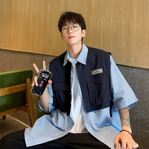 Комплект, японская рубашка для отдыха