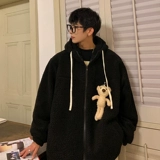 Tide, зимняя бархатная толстовка с капюшоном, трендовый пуховик, утепленная куртка